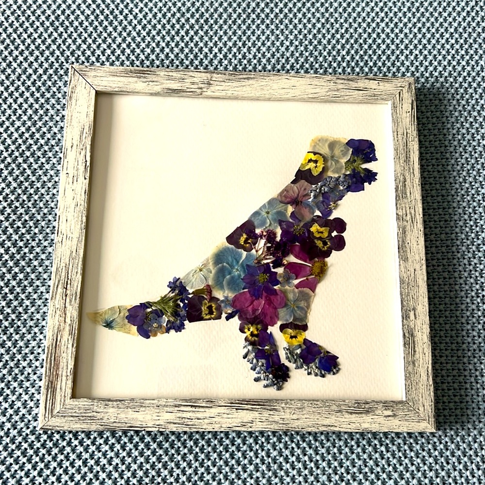 PRESSED FLOWERS DINOSAUR